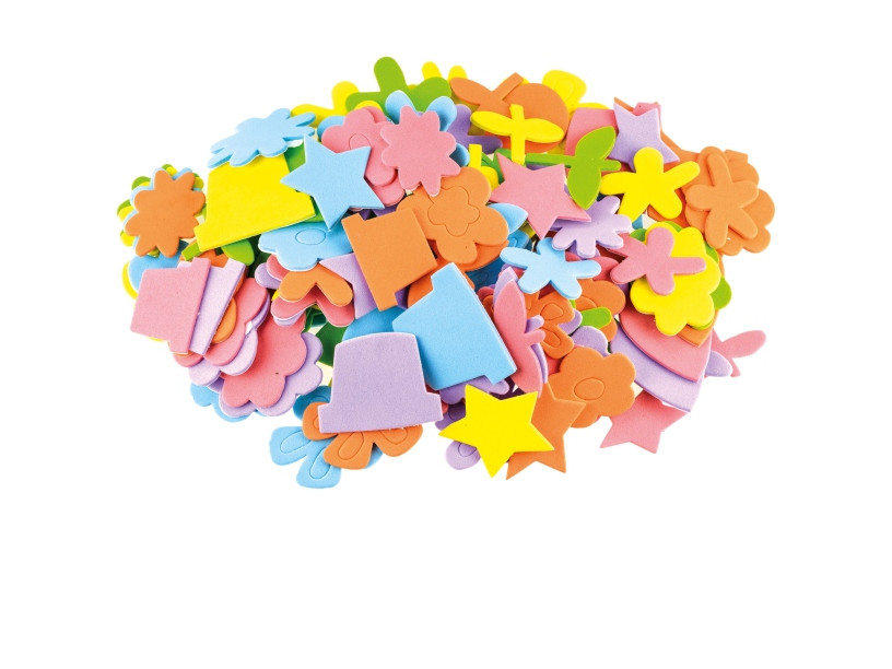 Naklejki z pianki Kwiaty&Figury (120szt) PVC28 Brewis